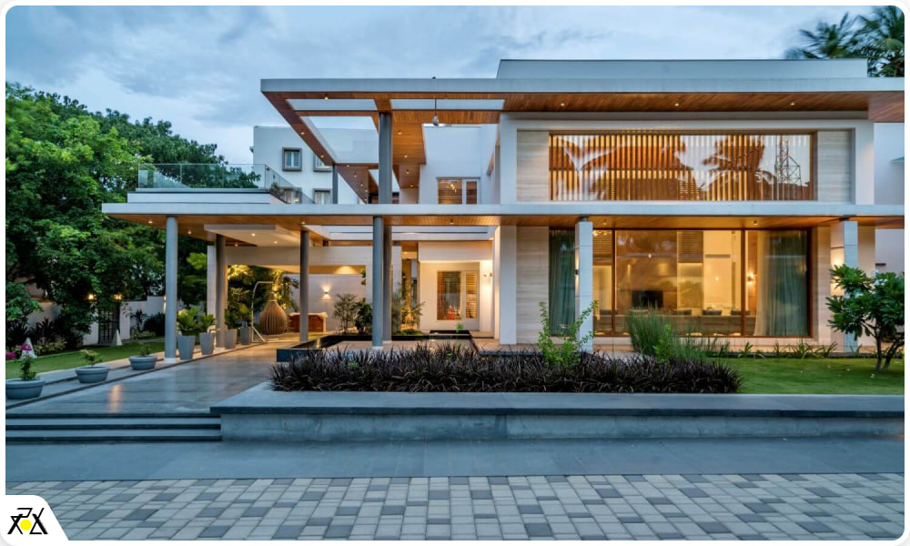 زیباترین نمای ساختمان ویلایی 